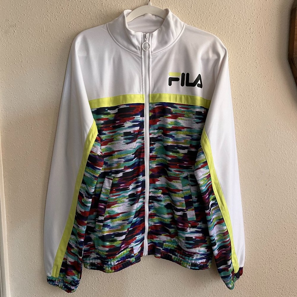 FILA Multicolor Track Jacket, Size Large